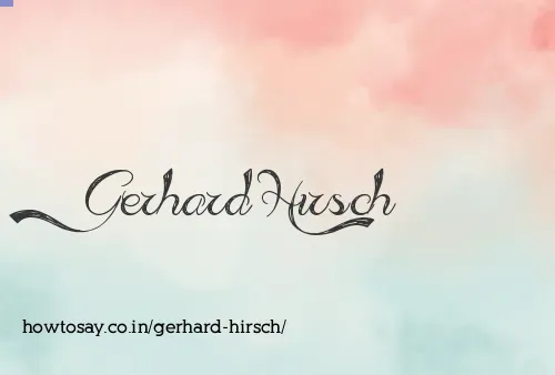 Gerhard Hirsch