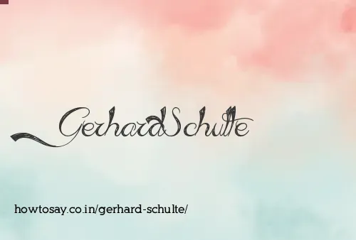 Gerhard Schulte
