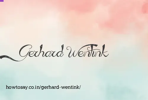 Gerhard Wentink