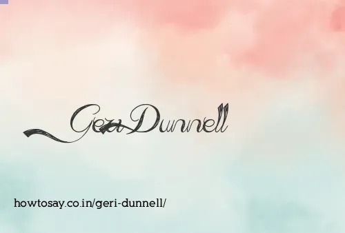 Geri Dunnell