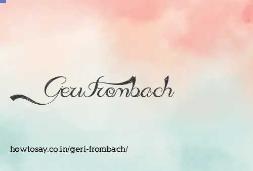 Geri Frombach