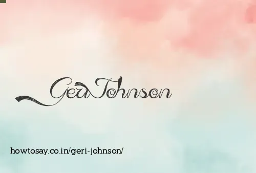Geri Johnson