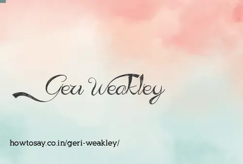 Geri Weakley