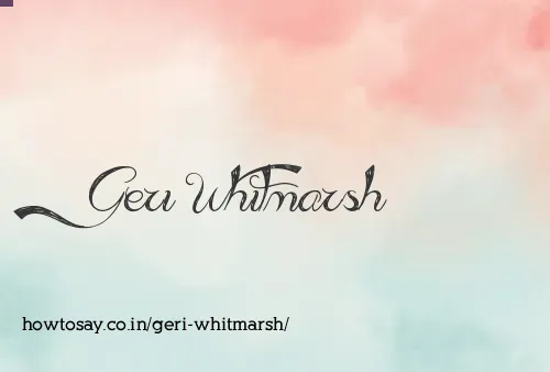 Geri Whitmarsh