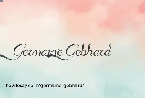 Germaine Gebhard