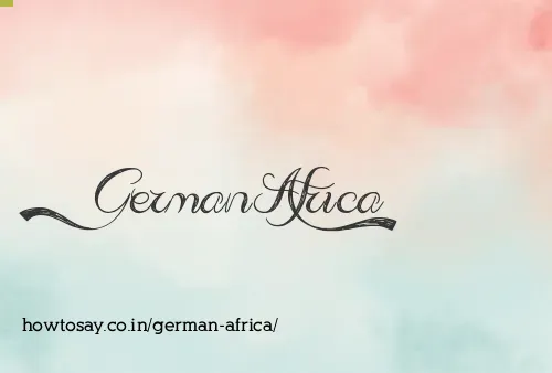German Africa