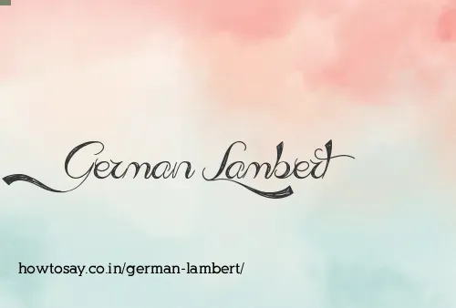 German Lambert