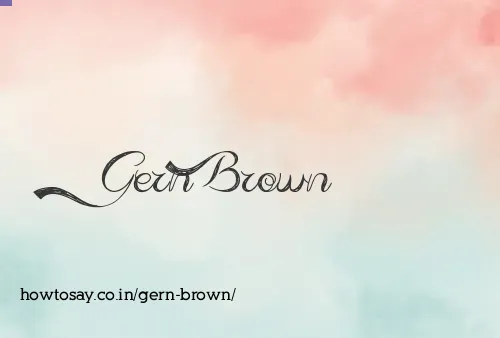 Gern Brown