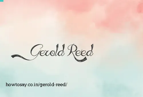 Gerold Reed