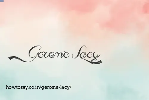 Gerome Lacy