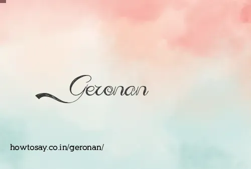 Geronan