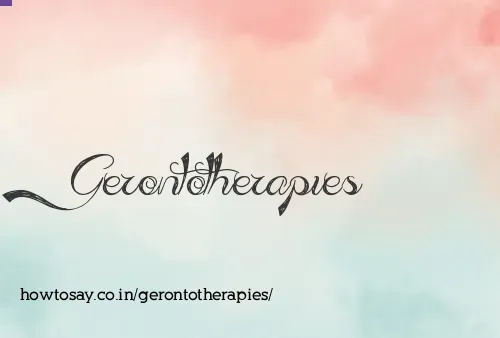 Gerontotherapies