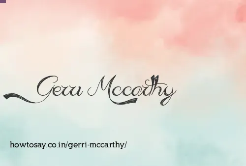 Gerri Mccarthy