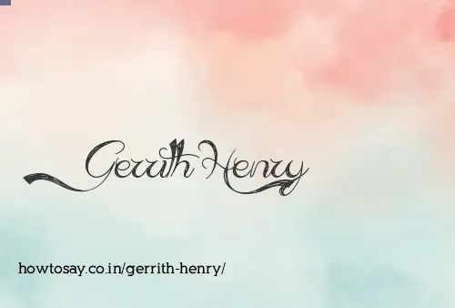 Gerrith Henry