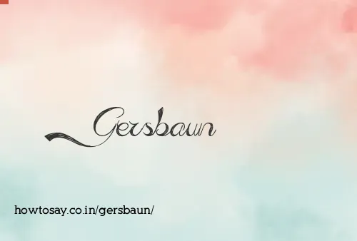 Gersbaun