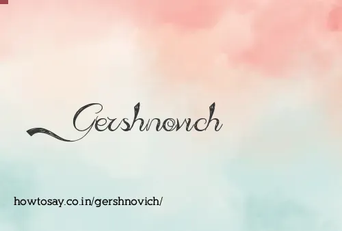 Gershnovich