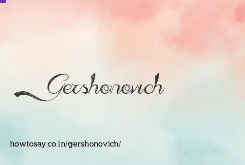 Gershonovich
