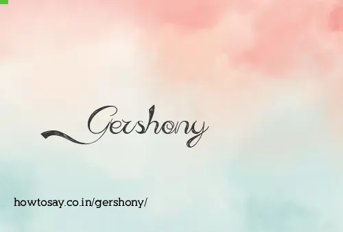 Gershony