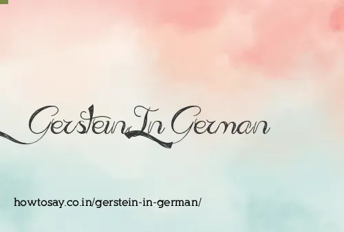 Gerstein In German