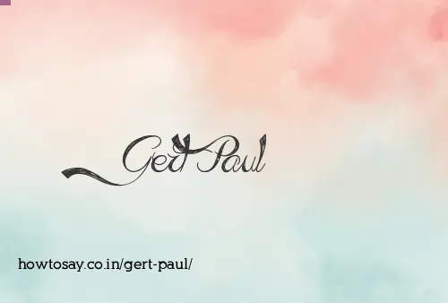 Gert Paul