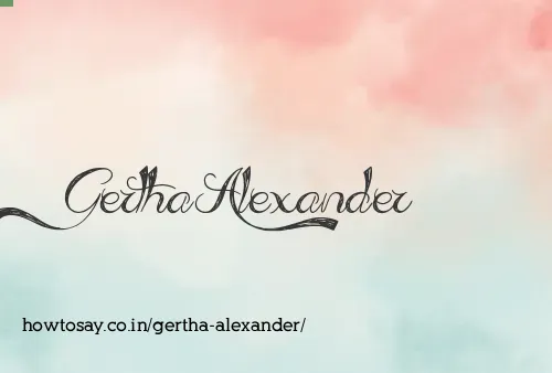Gertha Alexander