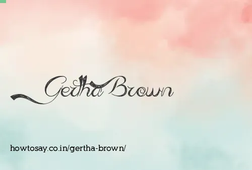Gertha Brown