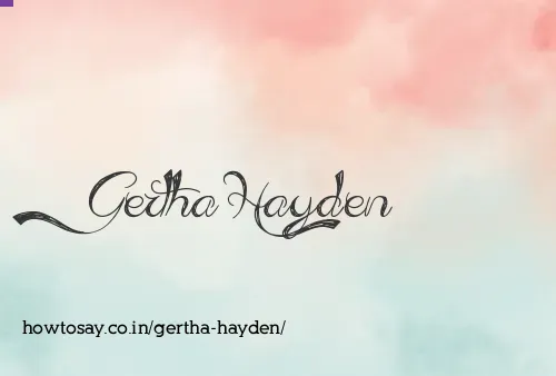Gertha Hayden