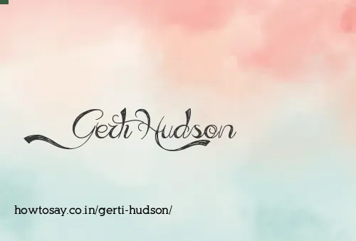 Gerti Hudson