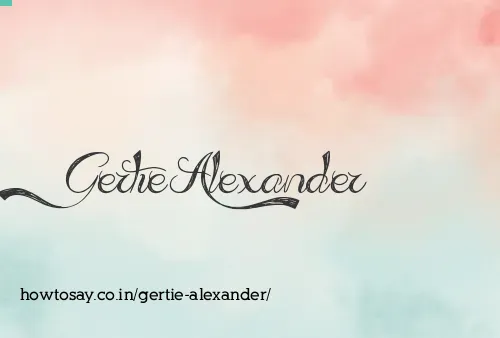 Gertie Alexander