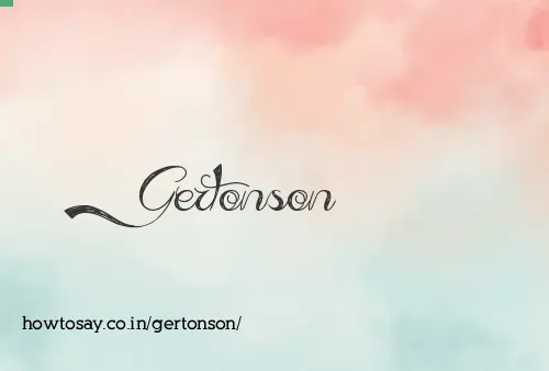 Gertonson