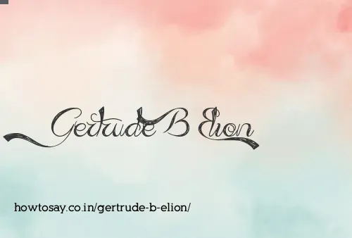 Gertrude B Elion