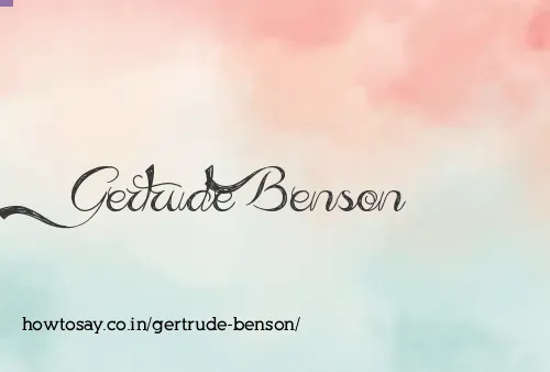 Gertrude Benson