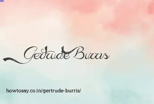 Gertrude Burris