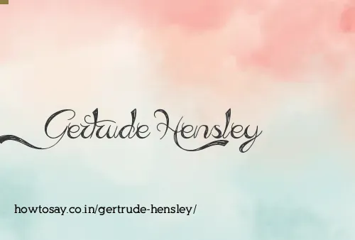 Gertrude Hensley