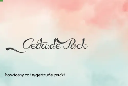 Gertrude Pack