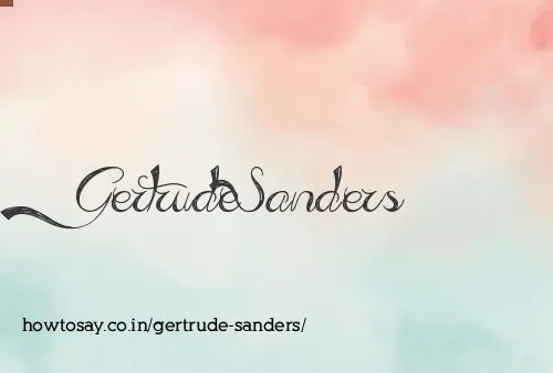 Gertrude Sanders