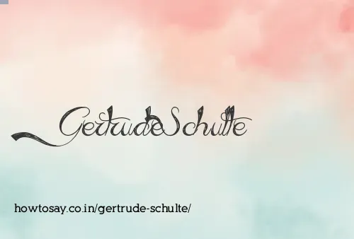 Gertrude Schulte