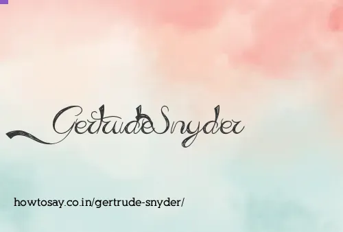 Gertrude Snyder