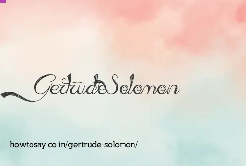 Gertrude Solomon