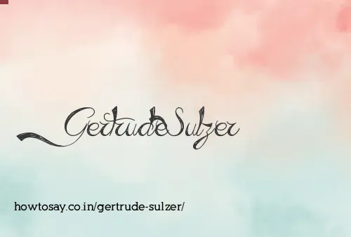 Gertrude Sulzer