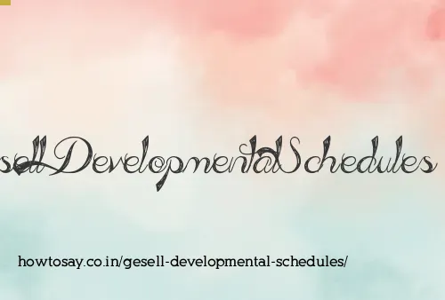 Gesell Developmental Schedules