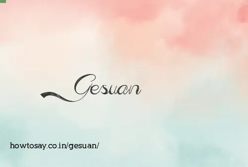 Gesuan