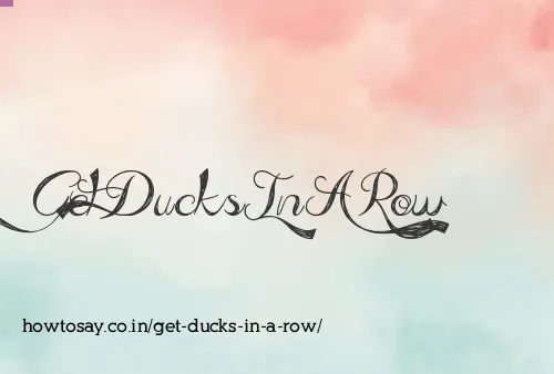 Get Ducks In A Row