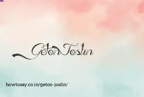 Geton Joslin