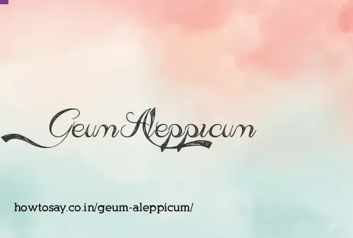 Geum Aleppicum