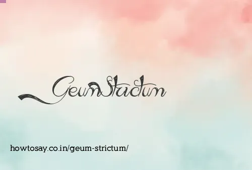 Geum Strictum