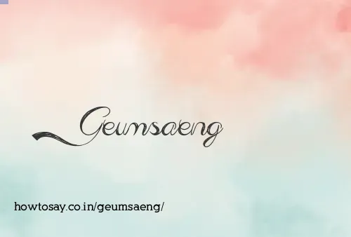 Geumsaeng