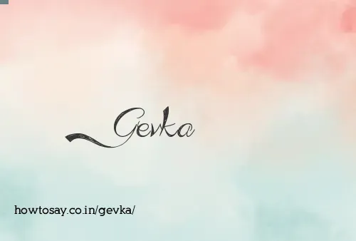 Gevka