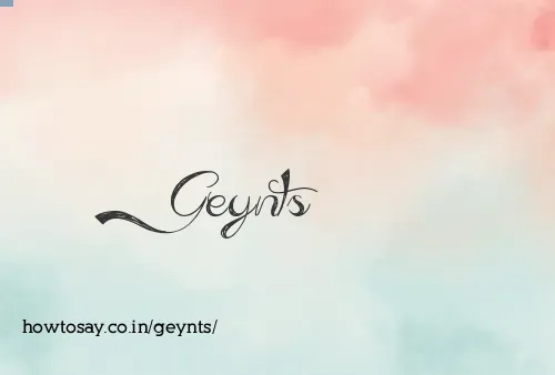 Geynts