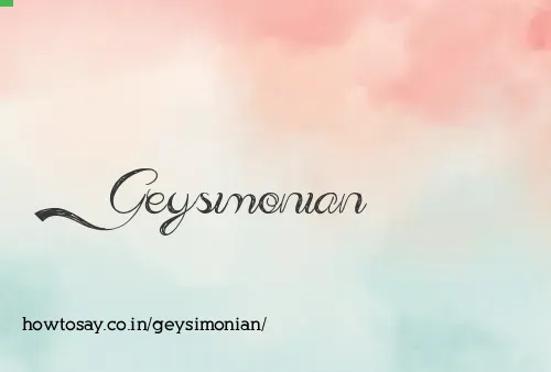 Geysimonian